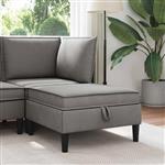 vidaXL Sofa Kruk met Opslag Donkergrijs Fluweel