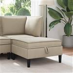 vidaXL Sofa Kruk met Opslag Zand Fluweel