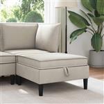 vidaXL Sofa Kruk met Opslag Havermout Fluweel