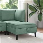 vidaXL Sofa Kruk met Opslag Zeegroen Fluweel