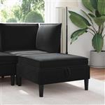 vidaXL Sofa Kruk met Opslag Zwart Fluweel