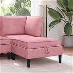 vidaXL Sofa Kruk met Opslag Roze Fluweel