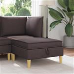 vidaXL Sofa Kruk met Opslag Donkerbruin Stof