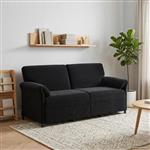 vidaXL 3-Zits Bank Zwart 198 x 83 x 95 cm Fluweel