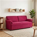 vidaXL 3-Zits Bank Wijnrood 198 x 83 x 95 cm Fluweel