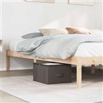 vidaXL Opbergdoos met transparant bovenraam 2 pcs Grijs Nonwoven stof