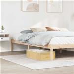 vidaXL Opbergdoos met transparant bovenraam 2 pcs Crèmekleurig