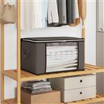 vidaXL Opbergdoos met Transparante Zijraam 2 pcs Grijs 43 x 34 x 23 cm