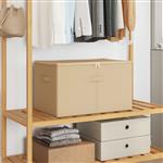 vidaXL Opbergbox Crèmekleurig 60 x 43 x 35 cm Nonwoven stof