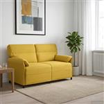 vidaXL Bank 100% polyester metalen frame MDF, Multiplex