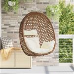 vidaXL Hangende eierstoel zonder standaard poly rattan
