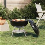 vidaXL Houtskool Grill Zwart 36,5 x 36,5 x 40 cm