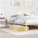 vidaXL Opbergdoos met transparant bovenraam 2 pcs Crèmekleurig