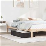 vidaXL Opbergdoos met transparant bovenraam 2 pcs Antracietkleurig