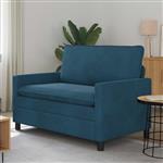 vidaXL Bank Blauw 126 x 81 x 87,5 cm Fluweel