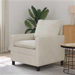 vidaXL Bank Crèmekleurig 76 x 81 x 87,5 cm Fluweel