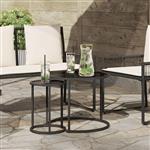 vidaXL Koffietafel Set 2 pcs 55 x 55 x 45 cm staal