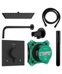 Regendouche Inbouw Hansgrohe Ecostat Wanduitloop met Handdouche en Hoofddouche 20 cm Thermostaat Vie