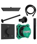 Regendouche Inbouw Hansgrohe Ecostat Plafonduitloop met Handdouche en Hoofddouche 20 cm Thermostaat 