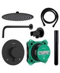 Regendouche Inbouw Hansgrohe Ecostat Wanduitloop met Handdouche en Hoofddouche 30 cm Thermostaat Ron