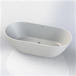 Vrijstaand Ligbad Boss & Wessing Cusco 165x83x50 cm Cast Marble Mat Wit