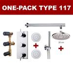 Wiesbaden one-pack inbouwthermostaatset type 117