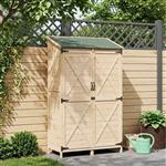 vidaXL Tuinschuur Naturel 106 x 56 x 176,5 cm Bewerkt hout