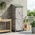 vidaXL Tuinschuur Grijs 59,5 x 56 x 176,5 cm Bewerkt hout