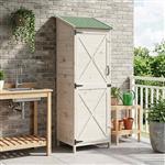 vidaXL Tuinschuur Wit 59,5 x 56 x 176,5 cm Bewerkt hout