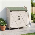 vidaXL Tuinschuur Wit 106 x 56 x 113,5 cm Bewerkt hout
