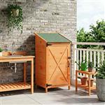 vidaXL Tuinschuur Bruin 59,5 x 56 x 113,5 cm Bewerkt hout