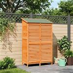 vidaXL Tuinschuur Bruin 106 x 56 x 176,5 cm Massief Vurenhout