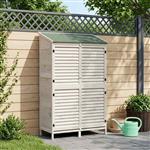 vidaXL Tuinschuur Wit 106 x 56 x 176,5 cm Massief Vurenhout