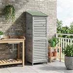 vidaXL Tuinschuur Grijs 59 x 56 x 176 cm Massief Vurenhout