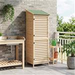 vidaXL Tuinschuur Naturel 59 x 56 x 176 cm Massief Vurenhout