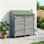 vidaXL Tuinschuur Grijs 106 x 56 x 113,5 cm Massief Vurenhout