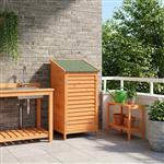 vidaXL Tuinschuur Bruin 59 x 56 x 113,5 cm Massief Vurenhout