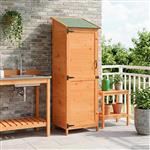 vidaXL Tuinschuur Bruin 59,5 x 56 x 176,5 cm Bewerkt hout