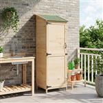 vidaXL Tuinschuur Naturel 59,5 x 56 x 176,5 cm Bewerkt hout