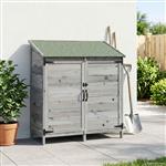 vidaXL Tuinschuur Grijs 106,5 x 56 x 113,5 cm Bewerkt hout