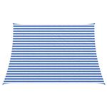 vidaXL Zonneschaduwzeil Blauw en Wit 4 / 5 x 3 m HDPE