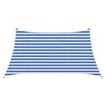 vidaXL Zonneschaduwzeil Blauw en Wit 3 / 4 x 2 m HDPE