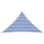 vidaXL Zonneschaduwzeil Blauw en Wit 2,5 x 2,5 x 3,5 m HDPE
