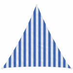 vidaXL Zonneschaduwzeil Blauw en Wit 2 x 2 x 2 m HDPE