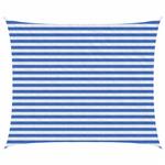 vidaXL Zonneschaduwzeil Blauw en Wit 2,5 x 3 m HDPE