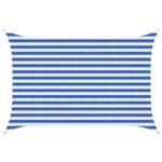 vidaXL Zonneschaduwzeil Blauw en Wit 2 x 3 m HDPE