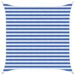 vidaXL Zonneschaduwzeil Blauw en Wit 2,5 x 2,5 m HDPE