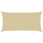 vidaXL Zonneschaduwzeil Beige 2,5 x 6 m HDPE
