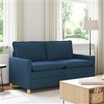 vidaXL Bank Blauw Stof