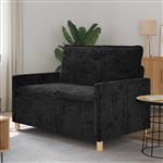 vidaXL Bank Zwart 126 x 81 x 87,5 cm Polyester